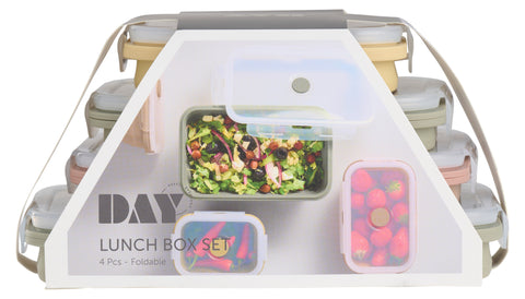 4pk sammenleggbar matboks