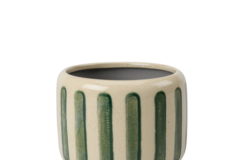 Blomsterpotte 10cm, Grønne striper