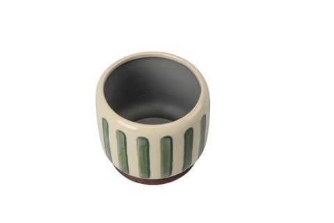 Blomsterpotte 10cm, Grønne striper