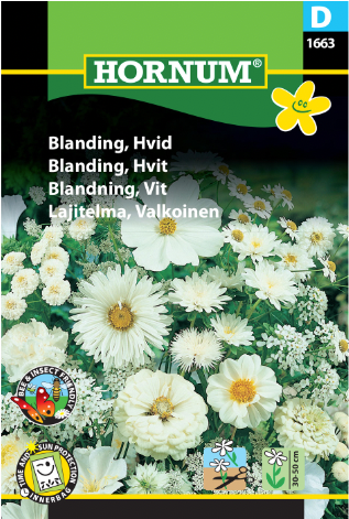 Blanding hvite blomster