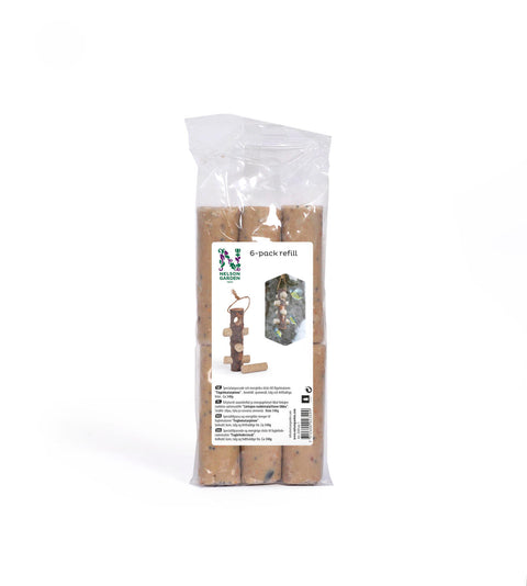 6pk Påfylling til fuglematerpinne med snor