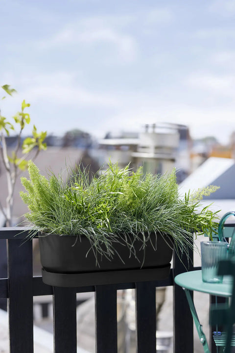 Balkongkasse komplett 52cm svart, Greenville