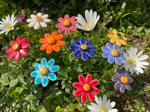 Håndlaget keramisk blomst mix & match