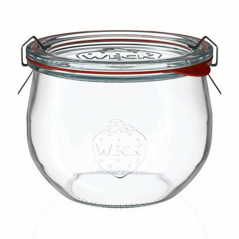 4 pk tulipan sylteglass med glasslokk, klips og ring 480 ml