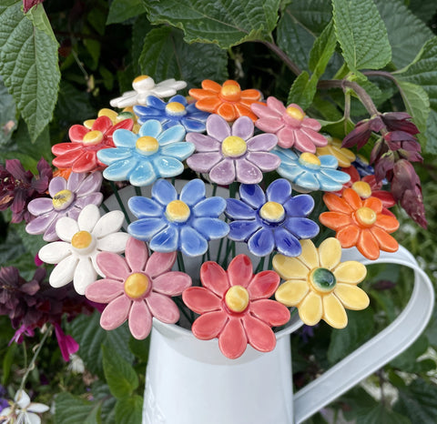 Håndlaget keramisk blomst mix & match