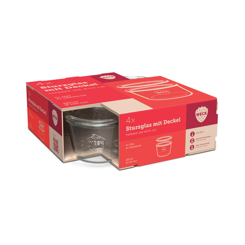 4 pk sylteglass med glasslokk 280 ml