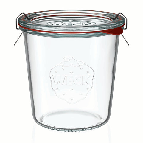 4 pk sylteglass med glasslokk, klips og ring 500 ml