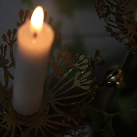 Lysmansjett blomstermorot kronelys