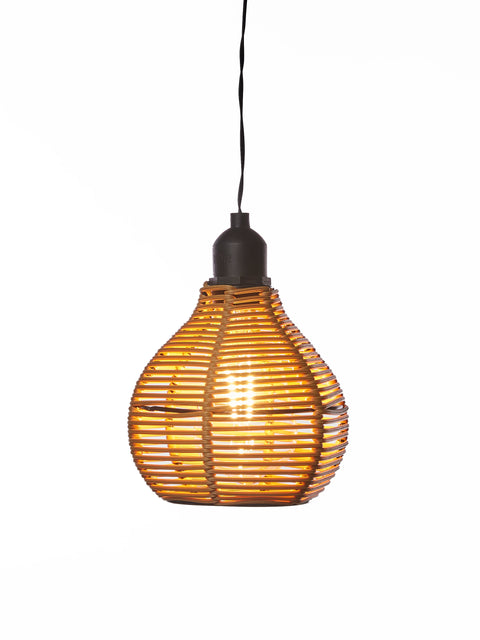 Rattan lampe på batteri