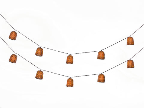 Lyslenke Rattan solcelle