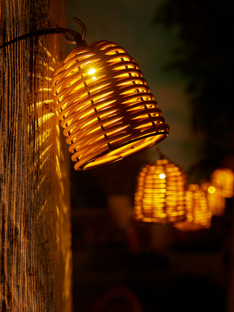 Lyslenke Rattan solcelle