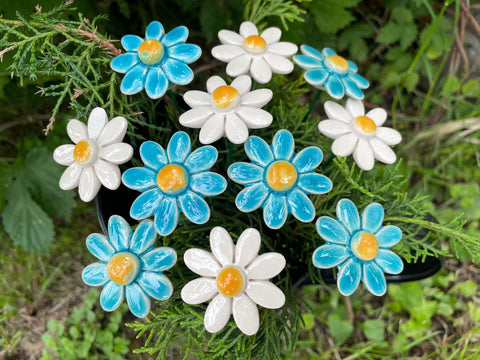 Håndlaget keramisk blomst mix & match