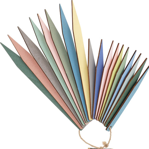 18stk stikketikett i farget tre