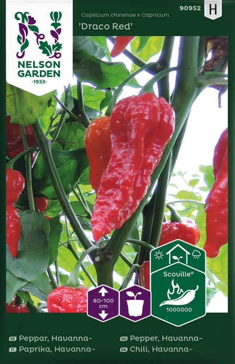 Havannapepper 'Draco Red' (2026 nyhet!)