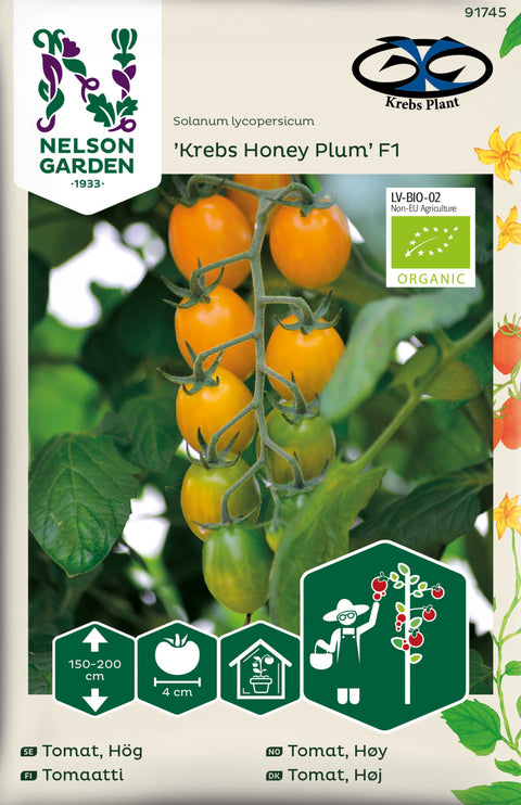 Tomat 'Krebs Honey Plum' F1 (2026 nyhet!)