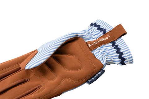 Hagehansker, blå striper