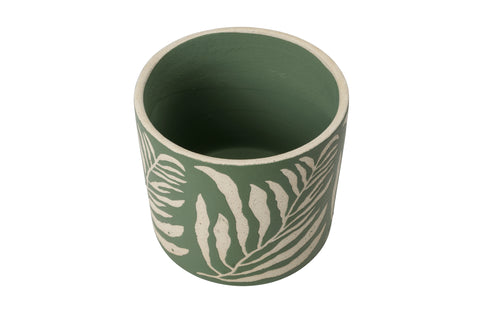 Blomsterpotte 16cm, Grønne blader