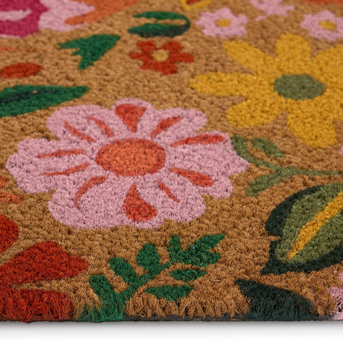 Dørmatte i kokos, Bright blooms