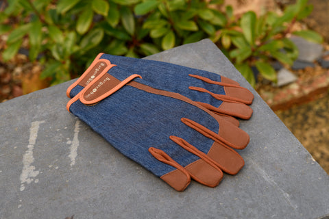 Hagehansker til menn, denim