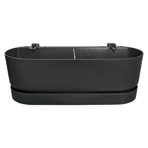 Balkongkasse komplett 52cm svart, Greenville