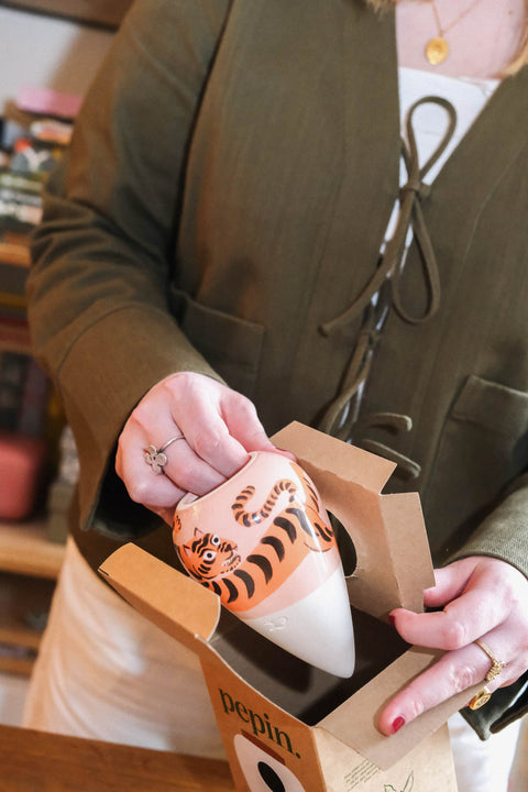 Håndlaget Olla selvvanning, Tiger x Camille Gressier- Limited Edition