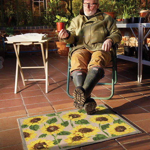 Dørmatte maskinvaskbar, Sunflowers 1
