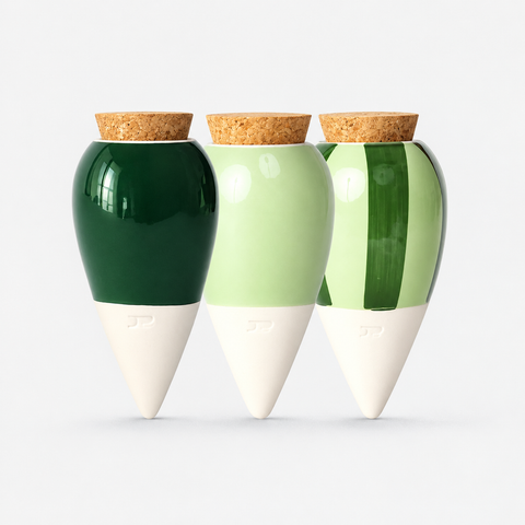 3pk mini håndlaget Olla selvvanning, grønn