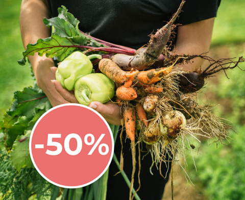 Grønnsaksfrø -50%