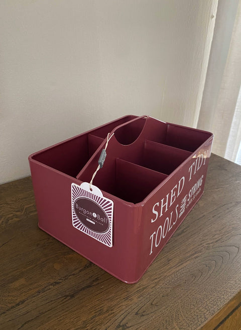 Redskapskasse stål burgunder