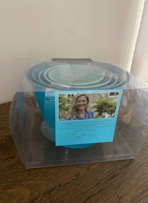 Blomsterpottesett 5stk, turkis