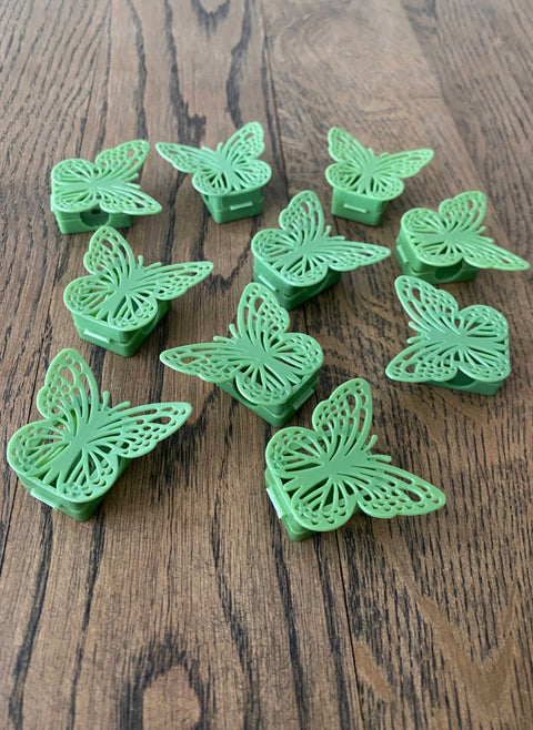 10pk Veggklips for klatreplanter sommerfugl