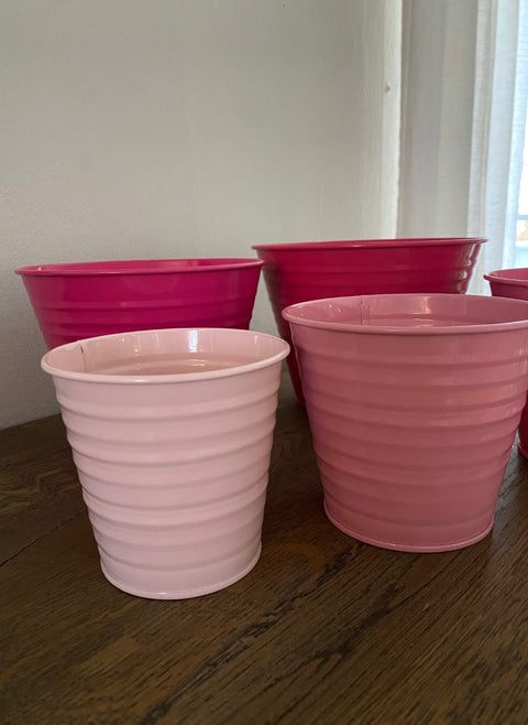 Blomsterpottesett 5stk, bringebær