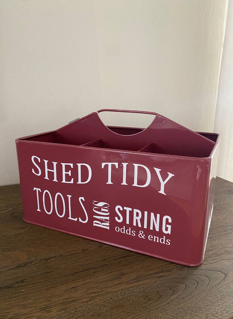 Redskapskasse stål burgunder