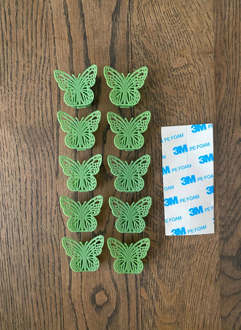 10pk Veggklips for klatreplanter sommerfugl