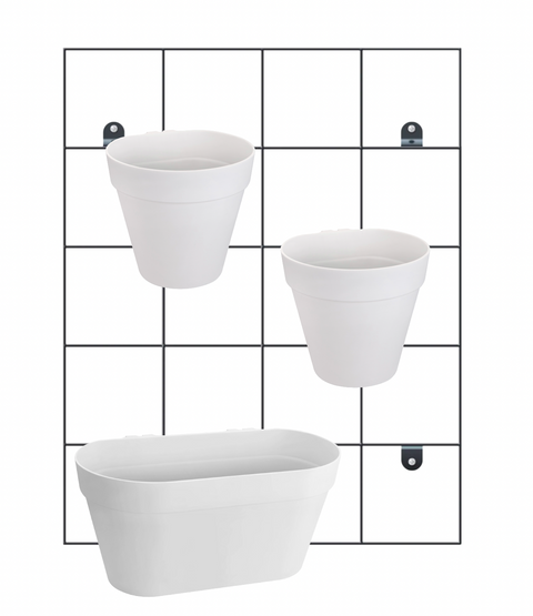 Vertikal hage startsett hvit, 4 deler