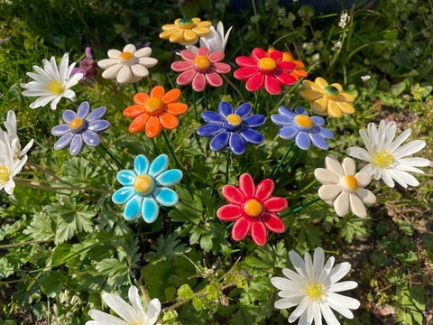 Håndlaget keramisk blomst mix & match