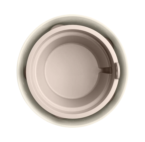 Urtepotte Bouncy Basil lin hvit