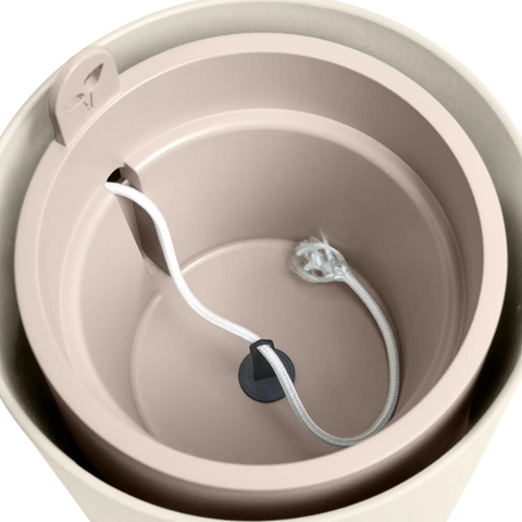 Urtepotte Bouncy Basil lin hvit