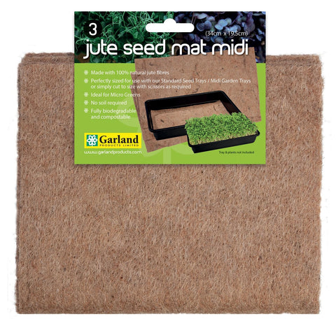 Jute frømatte medium 3pk