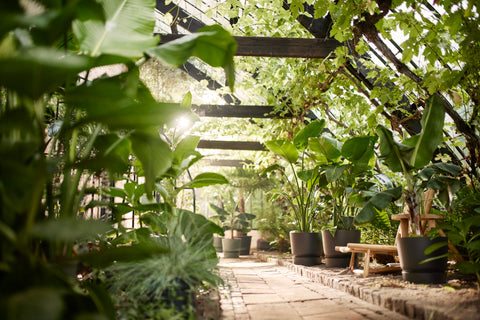 Utendørs blomsterpotte 40cm svart, Greenville
