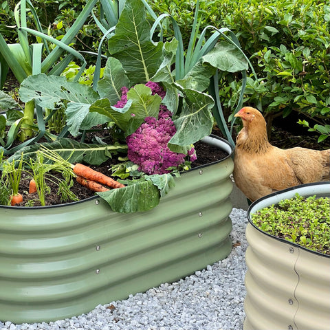 Plantekasse 105x105cm, olivengrønn